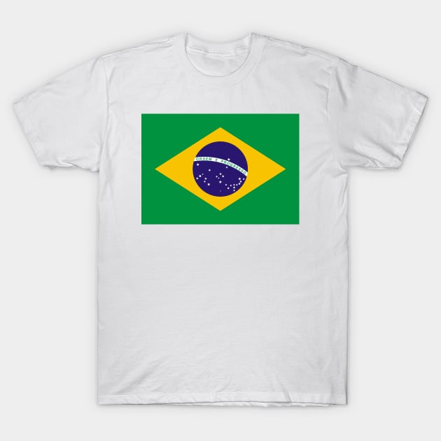 Flag of Brazil (Brasil) T-Shirt by COUNTRY FLAGS